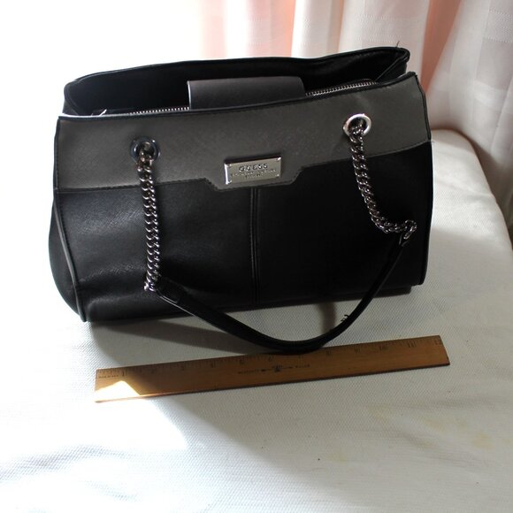 Guess Capra Colorblock Shoulder Bag, Satchel, Black & Gray - Picture 13 of 15